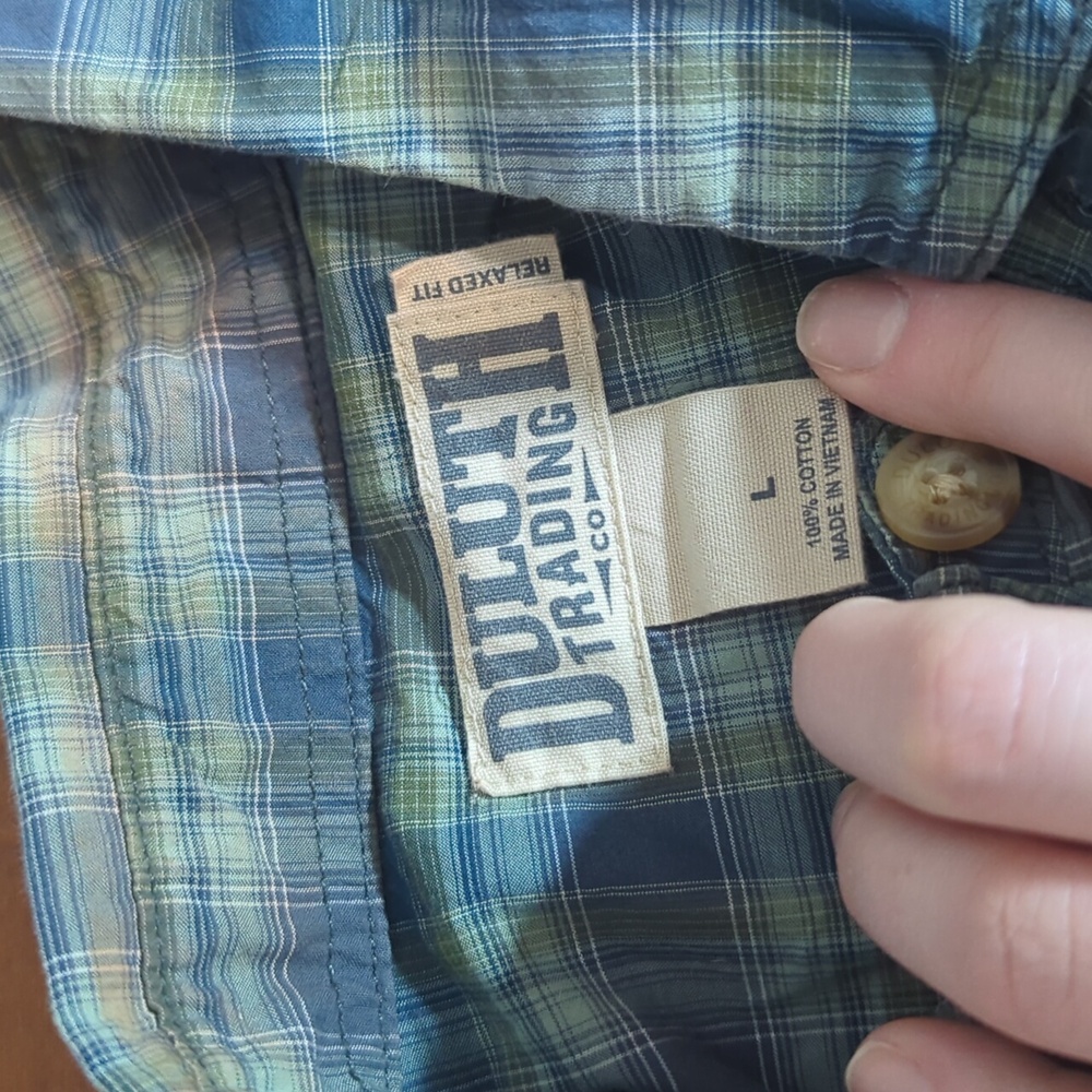NWOT Set of 2 Duluth Plaid Button Down Shirts Size Large - Picture 16 of 17